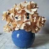Blue ball vase