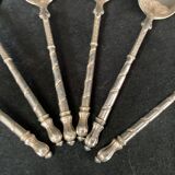 Tableware, suite of 6 small silver spoons early twentieth century
