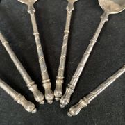 Tableware, suite of 6 small silver spoons early twentieth century