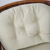 Vintage rattan armchair with cushions 1970