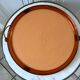 miroir casquette marron orangé design en plexi et lanière en cuir Made in France 1974