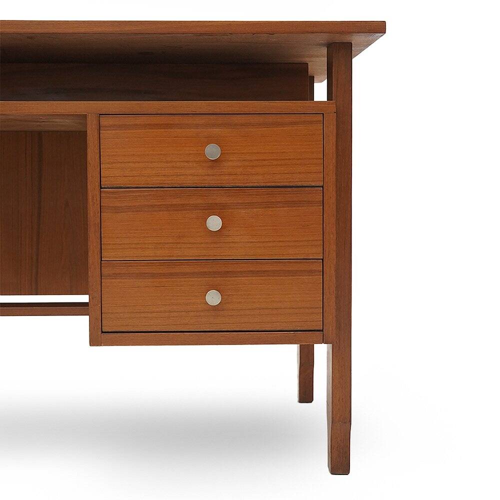 Teak desk with drawers, 1960s
