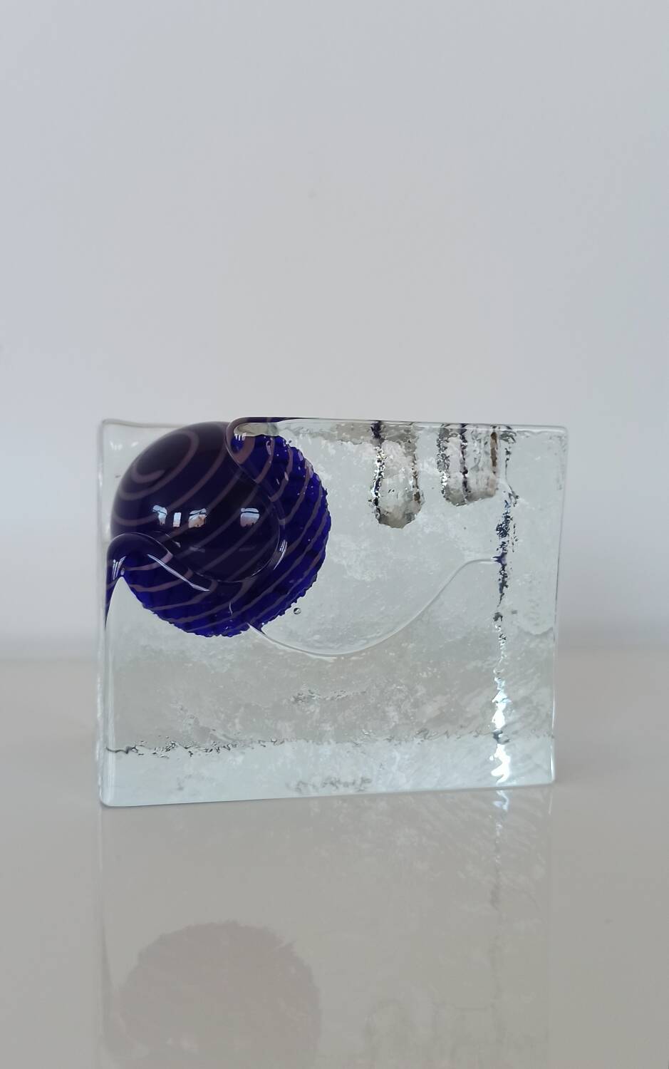 Glass candlestick, 80s