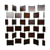 Wooden and brass screen