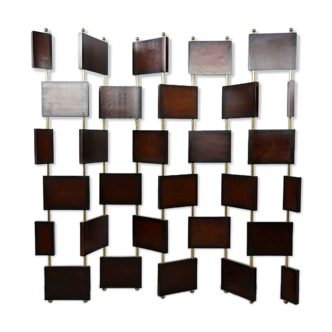 Wooden and brass screen