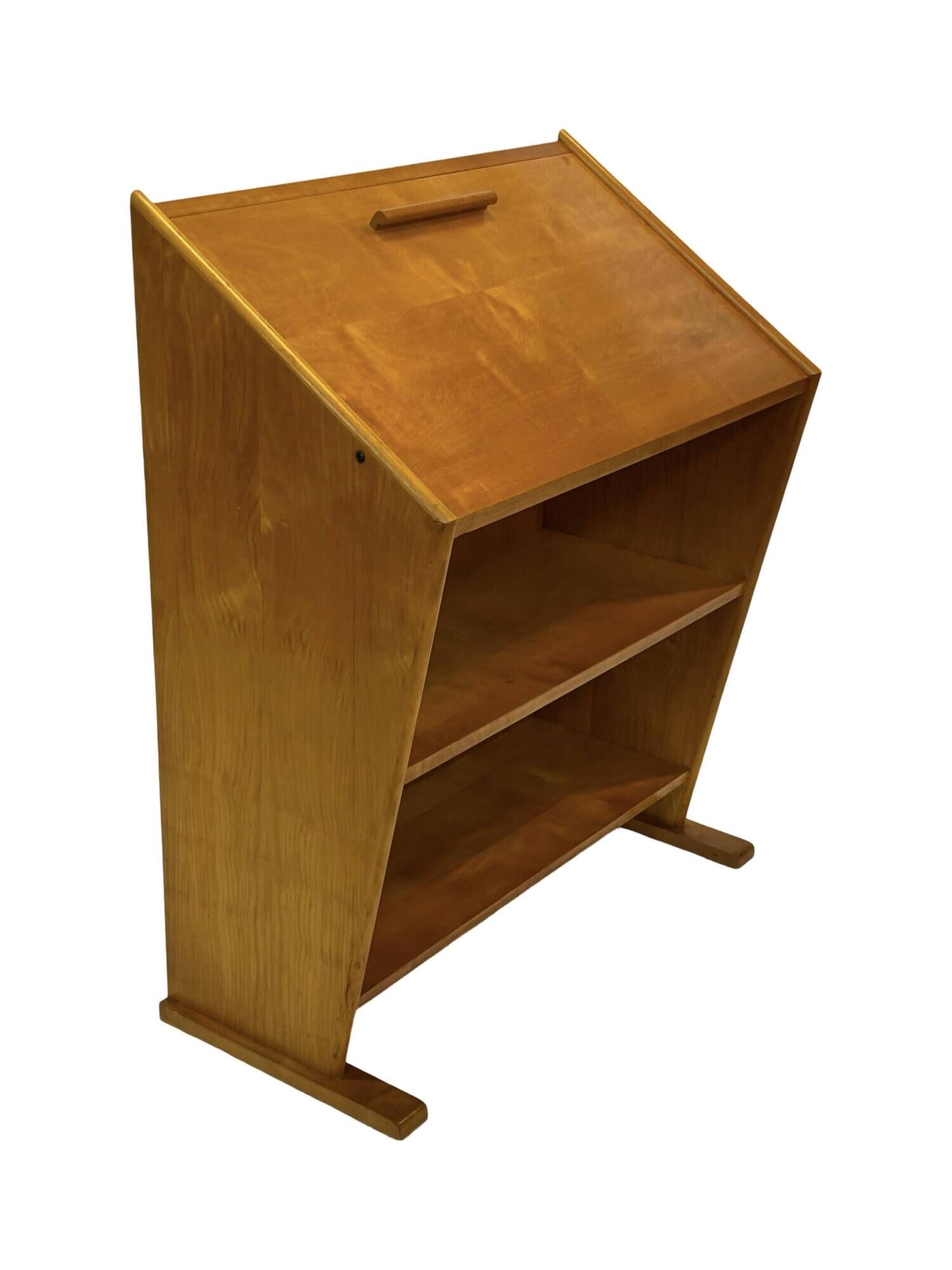 Vintage Oak Secretary Desk by Cor Alons for Den Boer Gouda