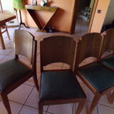 Cinq chaises art déco