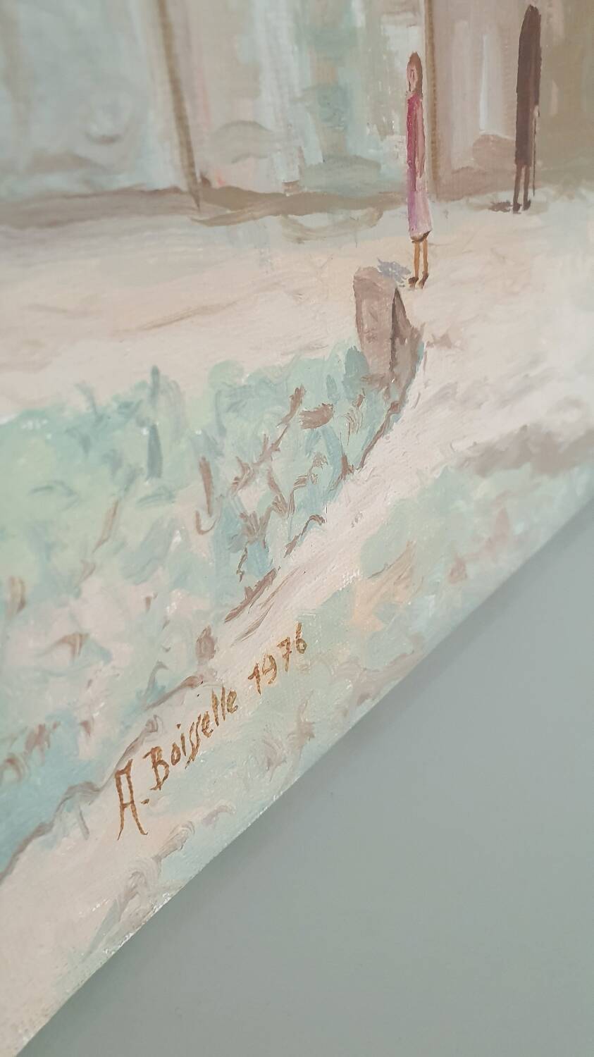 Acrylic canvas in pastel colors of Paris