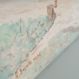 Acrylic canvas in pastel colors of Paris