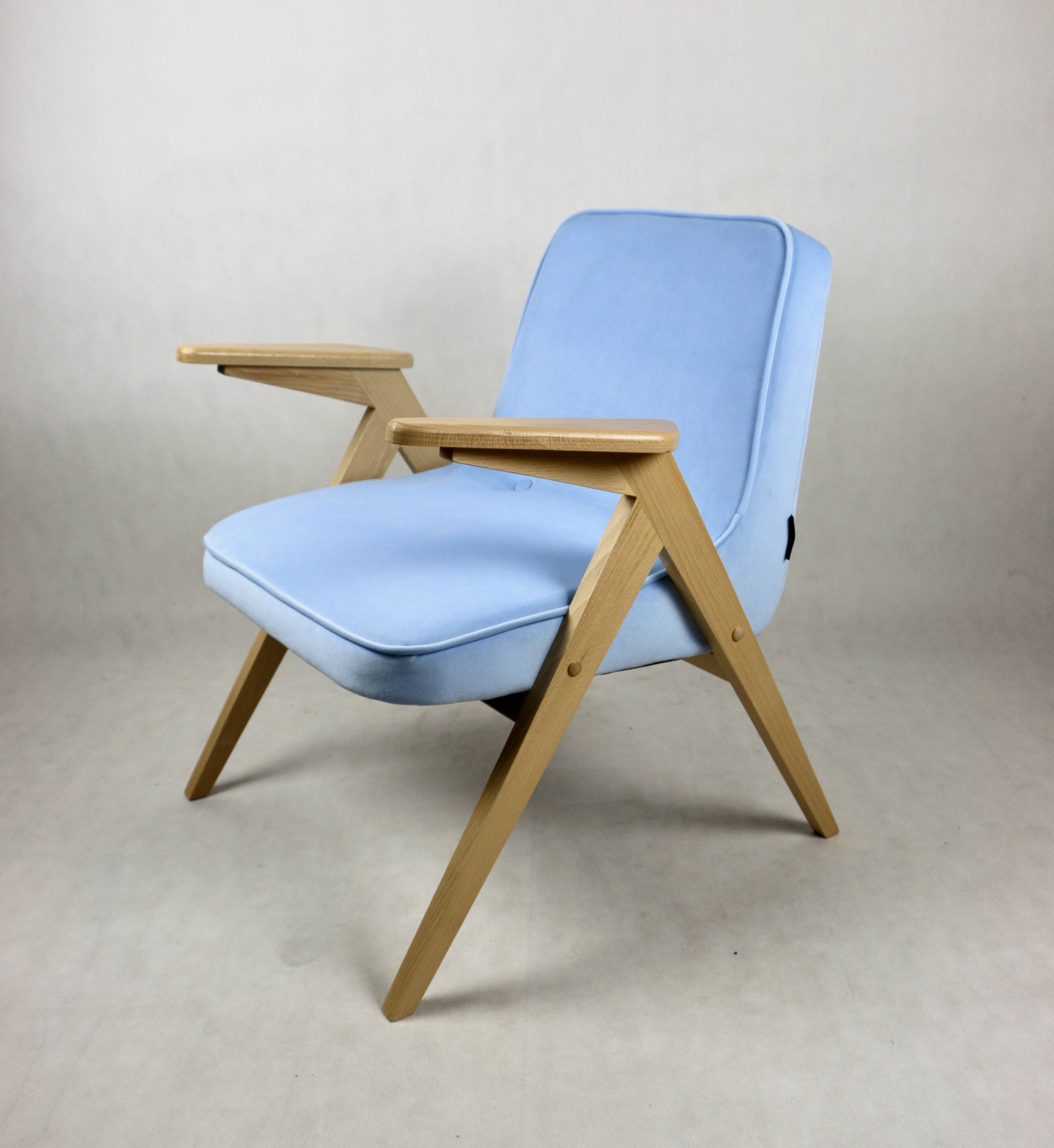 Light blue bunny armchair by józef chierowski