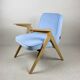 Light blue bunny armchair by józef chierowski