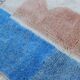 Modern light blue and beige colorful Berber rug