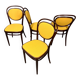 Thonet 215 en bois courbé jaune, récemment retapissé