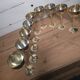 12 verres vintage métal argenté et doré