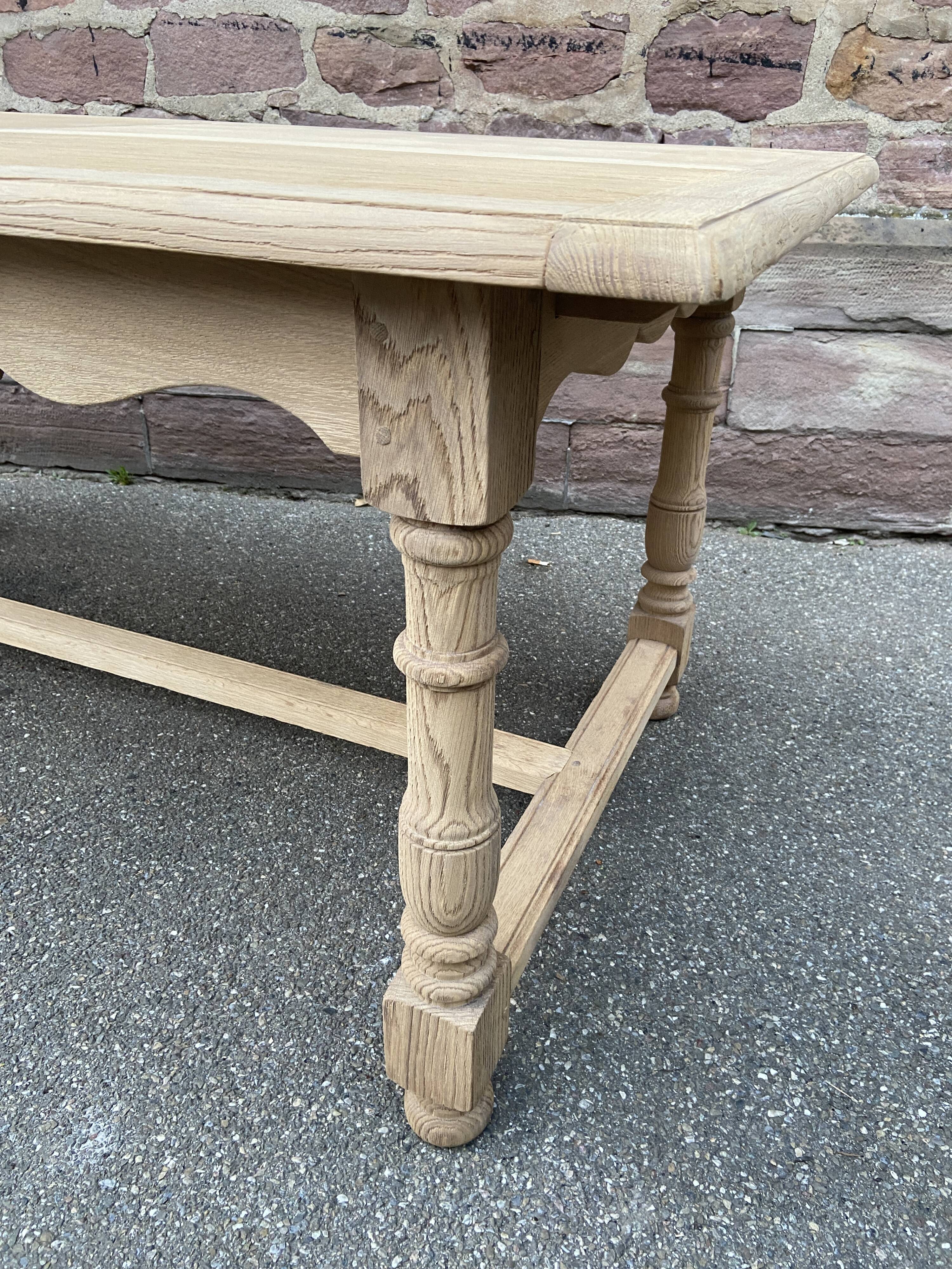 Farmhouse table natural raw oak 50s