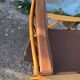 Pair of vintage armchairs with compass legs, "Boomerang" model by THO editions.