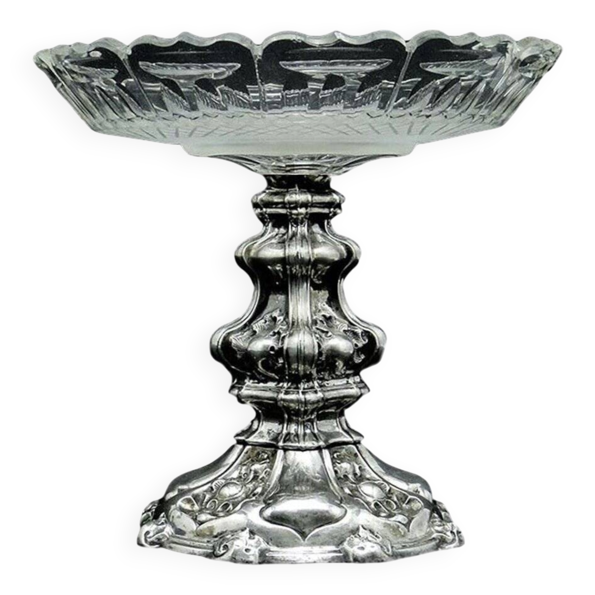 19th century Austro-Hungarian silver fruit platter