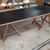 Farm table on trestles