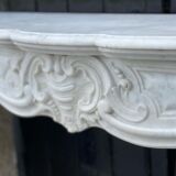Fireplace in carrara marble around 1880