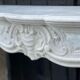 Fireplace in carrara marble around 1880