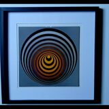 Title: Optical Art Painting "Tunnel" - Vasarely Style - 70s Vibe  
Price