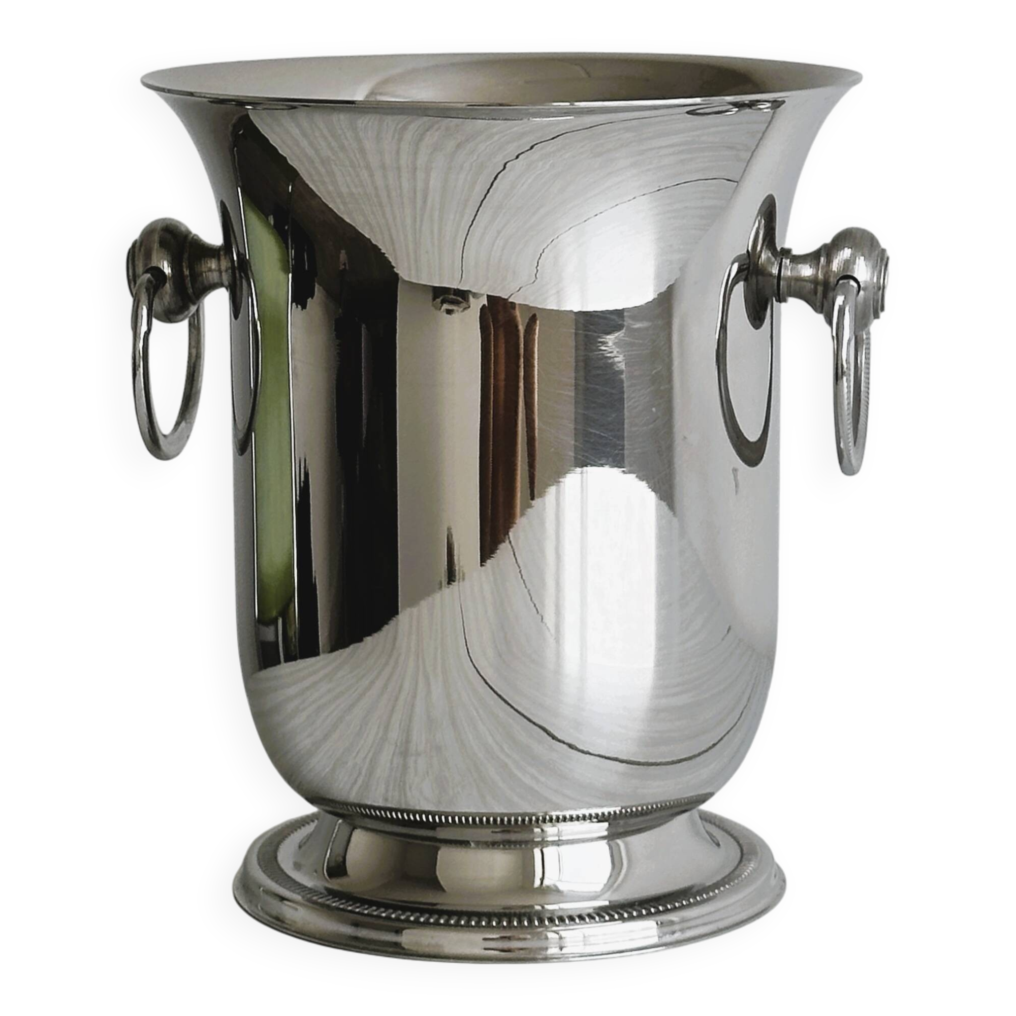 Seau à champagne vintage en métal brillant