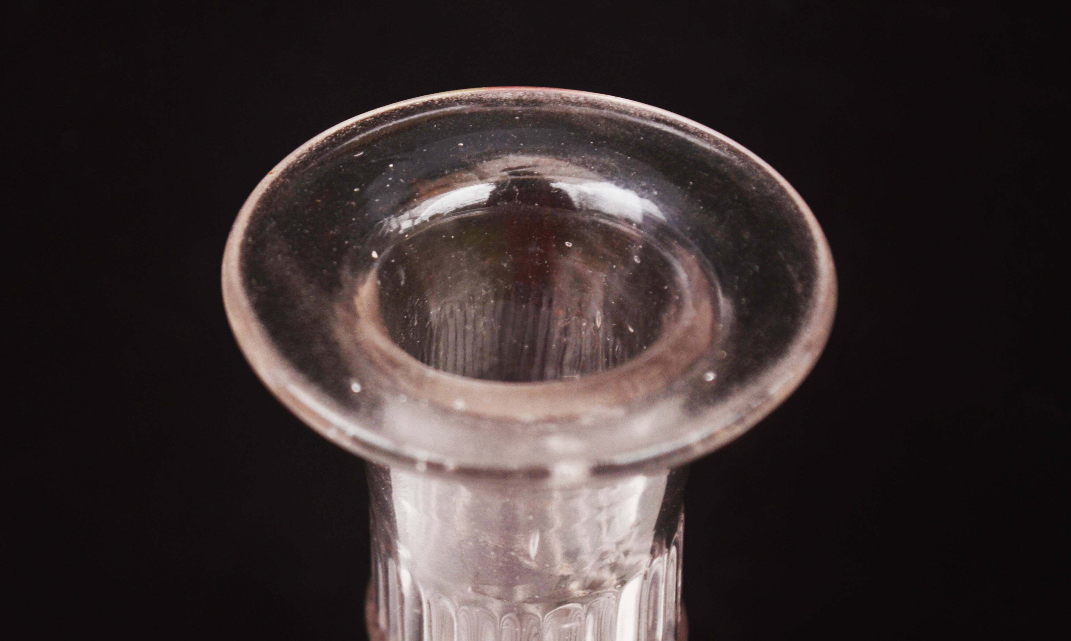 19th Century French Hand Blown Decanter with F letter engraved