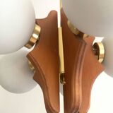 Vintage Chandelier with 5 Glass Globes from 1970s