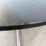 Foot table in chrome cross Souvignet design, made in France 1980