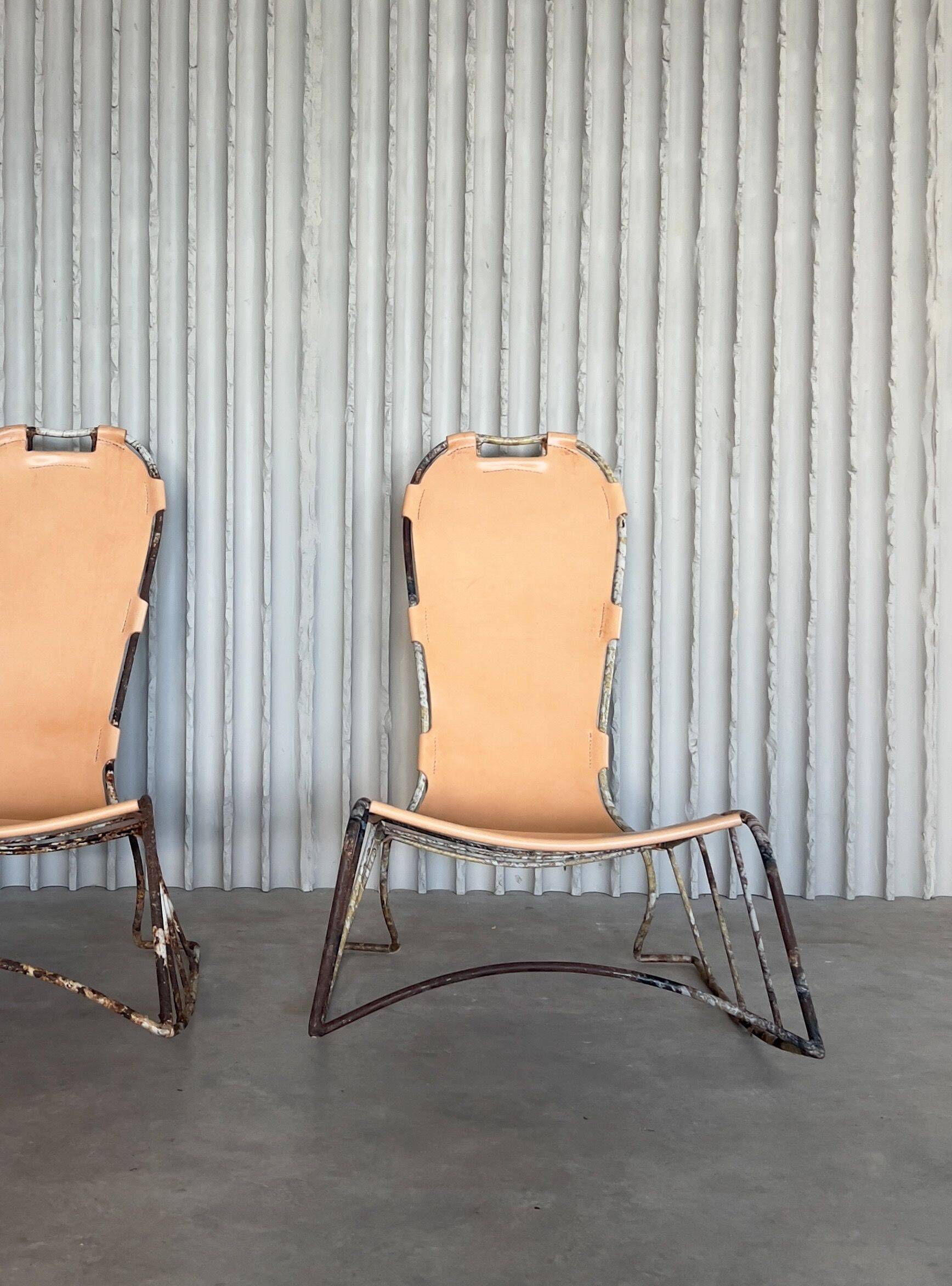Italian saddle-stitched rocking chairs