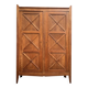 Vintage solid oak cross-braced wardrobe 1940