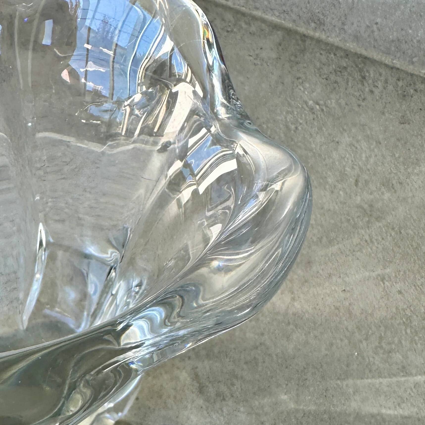 Daum france signed crystal vase – vintage piece