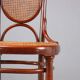 Lot de quatre chaises Thonet anciennes en hêtre cintré teinté acajou, Vienne, XXe siècle
