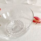 10 crystal champagne glasses, 1950s