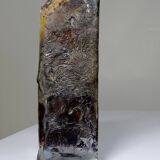 Grand vase Raku d'art pièce unique vintage signé