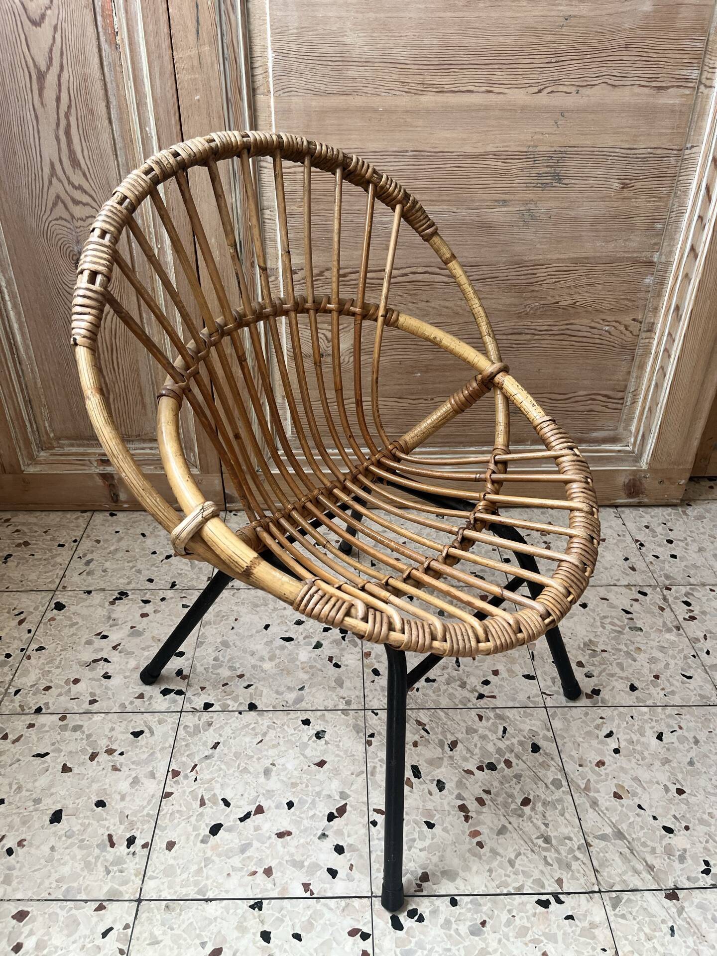 Child's rattan armchair