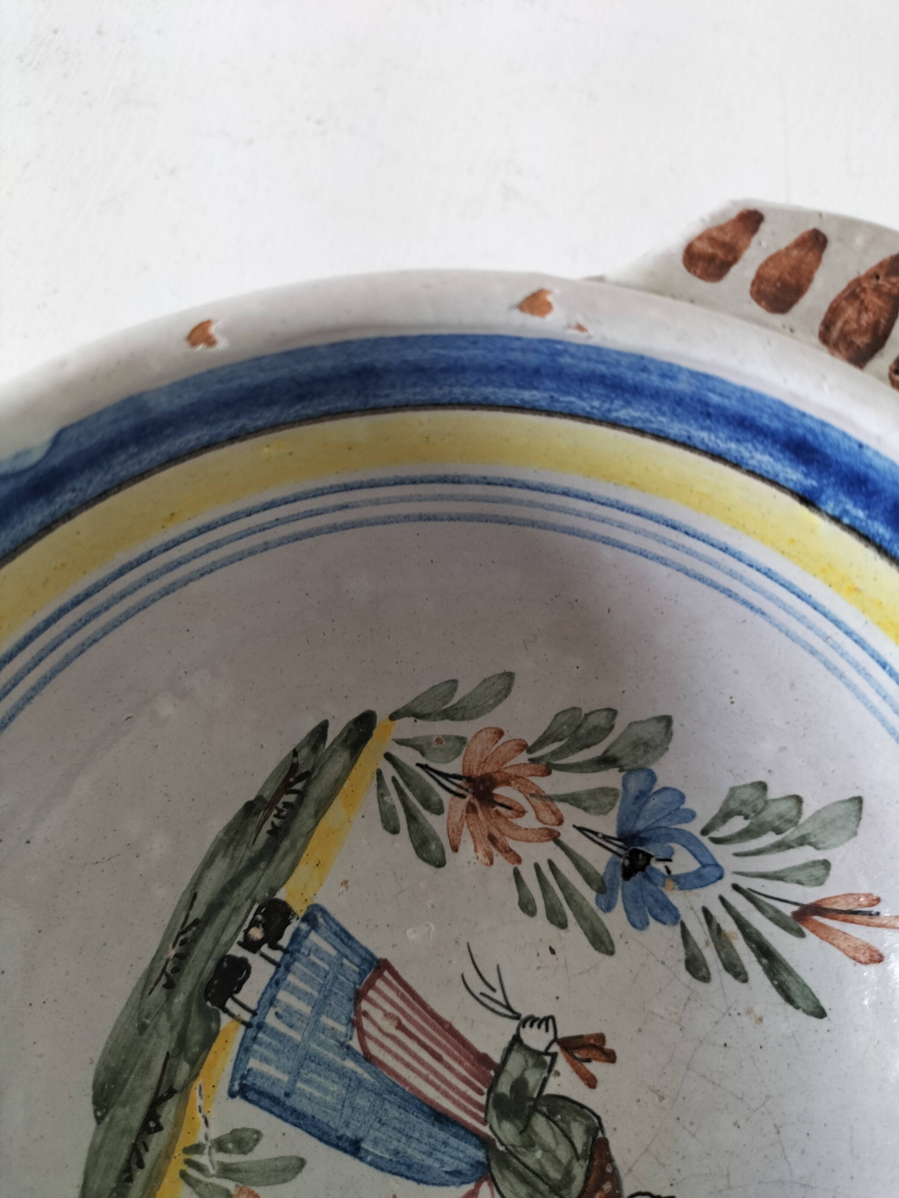 Hand-painted Breton bowl, 1920s