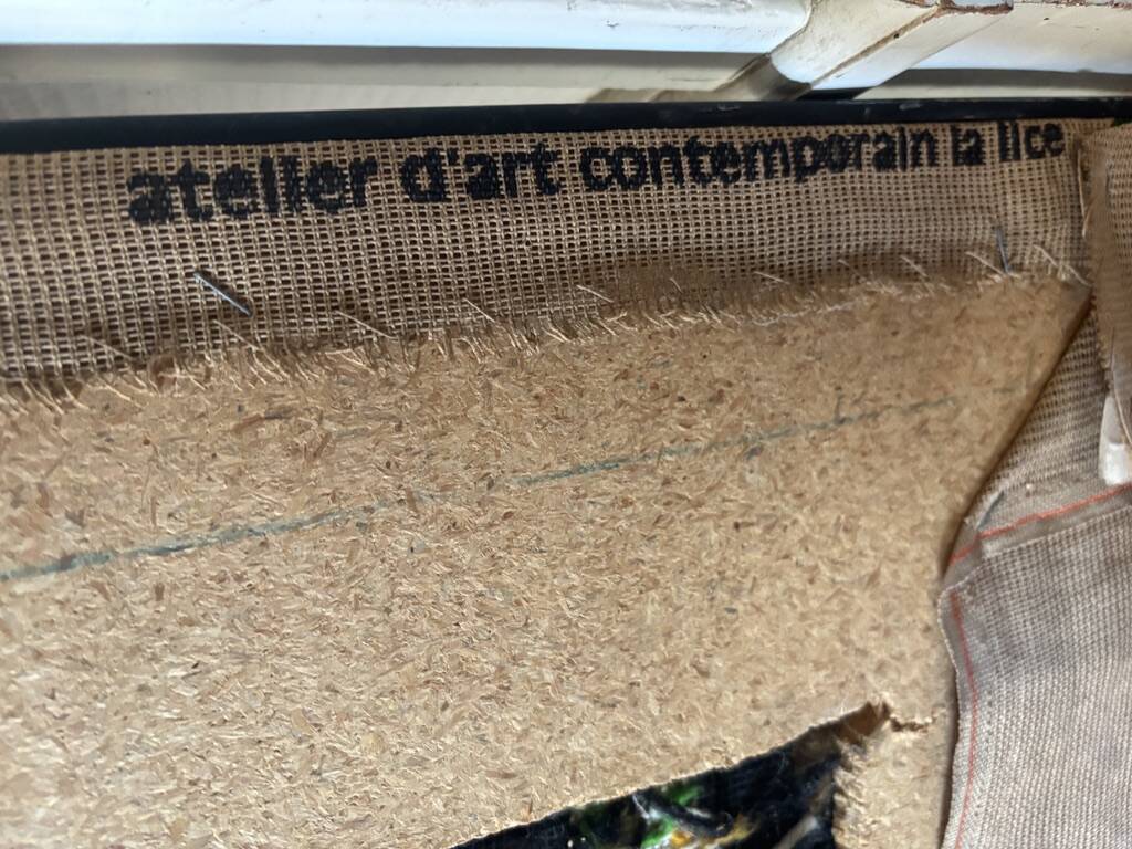 Tapisserie murale Signée O. Caly  "La Lice"  Atelier d'Art Contemporain 196