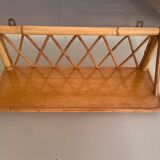 Rattan wall shelf
