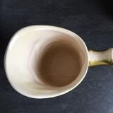 Pitcher "Bamboo" of the earthenware factory of St Clement, France. Slip