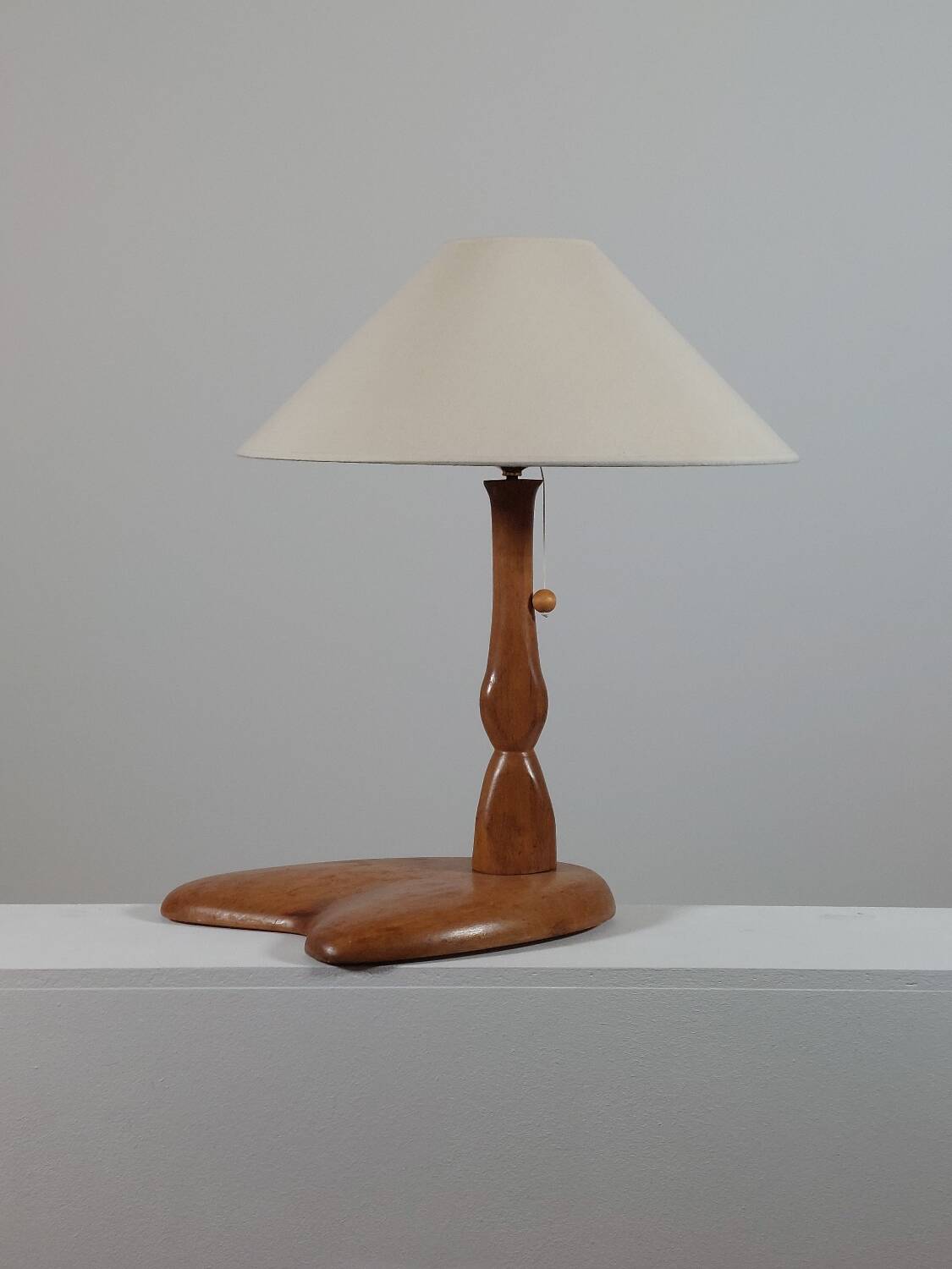 Beautiful one of a kind hand carved organic Art deco table lamp