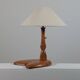Beautiful one of a kind hand carved organic Art deco table lamp