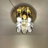 Murano & Brass Ceiling Lamp by J.T. Kalmar, Austria, 1960s