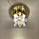Murano & Brass Ceiling Lamp by J.T. Kalmar, Austria, 1960s