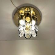 Murano & Brass Ceiling Lamp by J.T. Kalmar, Austria, 1960s