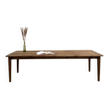 Farm table with tapered legs, L 260 cm