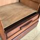 Vintage curtain binder in solid oak 5 shelves