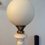 Vintage opaline and brass lamp 60/70