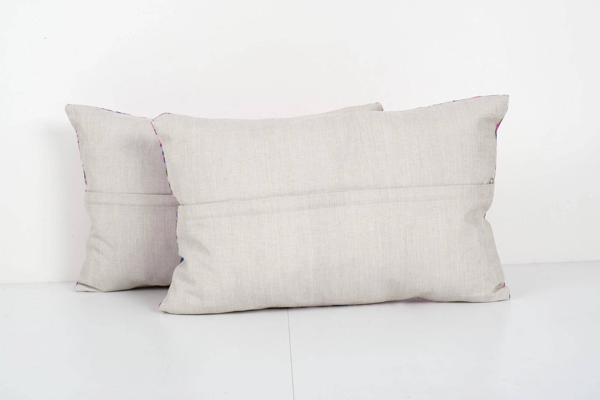 Set of 2 vintage Turkish cushion covers 58x38 cm