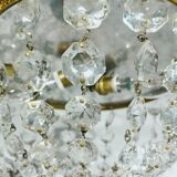 Bronze and crystal ceiling light